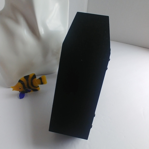 Other - Black Wood Coffin Shaped Trinket Box